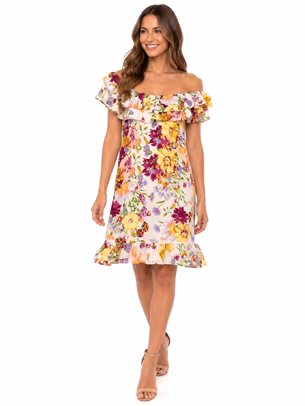 H&M ($45) Off The Shoulder Linen Blend Dress - PTP 19 L 31